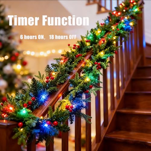 Battery Operated String Lights - 2 Pack Total 33ft 100 LEDs Multicolor Christmas Lights with Timer, 8 Modes Waterproof Twinkle Lights for Indoor Outdoor Xmas Tree Wreath Party Holiday Decorations - color: Multicolor, size: 2 Pack