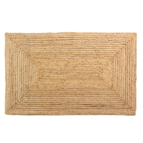 Super Area Rugs Farmhouse Jute Braided Rug - Reversible Natural Fiber- Eco Friendly Rug for Living Room - Kitchen - Dining Room Hand Woven, Natural, Rectangle 5' X 7' - color: Natural, size: 5' x 7' (Rectangular)