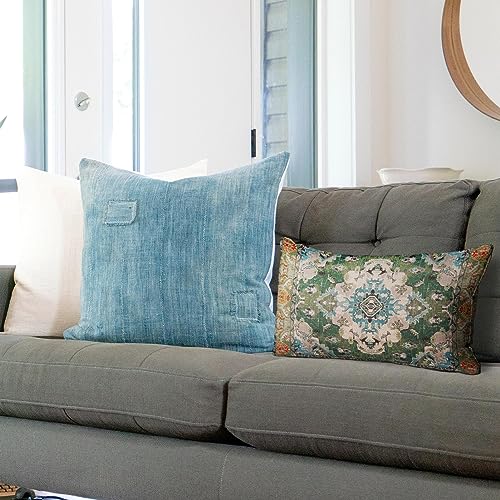 Snycler Boho Throw Pillow Covers 12x20 inch Set of 2 Boho Rug Carpet Double Sided Pattern Cotton Soft Pillow Case Cushion Cover Pillowcase for Couch Sofa Bed Decorative (Green) - color: Boho-3, size: 20" x 12" (Pack of 2)