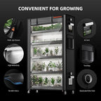 Spider Farmer 2026 Plant Stand with Grow Lights, 6-Tier Plant Shelf with 10Pcs 3ft Full Spectrum 220W Led Lamp and Grow Tent, for Veg Seed Starting Plants Growth Greenhouse 5000K 43Lx16Dx71H (Update) - size: L-43x16x71in