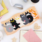 Cat Coasters, 3PCS Cat Gift for Cat Lovers, Gift for Her, Funny Gifts, Coasters for Drinks (White, Black, Grey) - color: Cat Coasters a