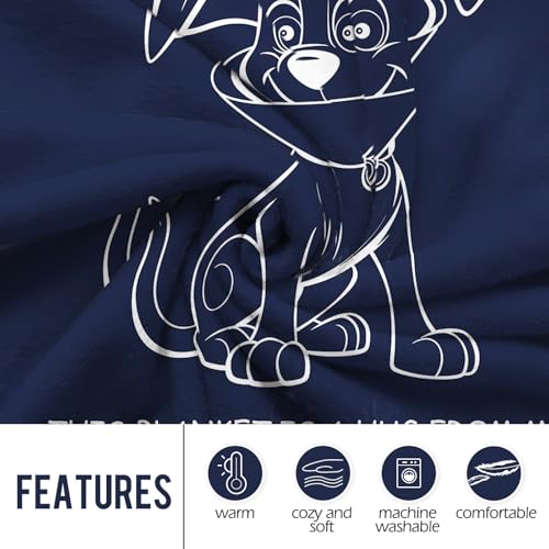 Levens Get Well Gifts for Men Women After Surgery, Sympathy Gift for Surgery Recovery Feel Better Get Well Blanket Cancer Care Gifts for Women, 50"x60" at Least You Don't Have to Wear a Cone Blankets - color: Get Well Gifts Blue, size: 50"x60"