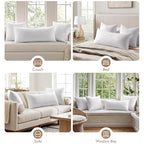 MIULEE 14x36 Inch Premium Lumbar Throw Pillow for Bed Sofa Couch Virgin Microfiber with 100% Cotton Cover Decorative Throw Pillow Insert Stuffer Form - size: 14x36 Inch (Pack of 1)