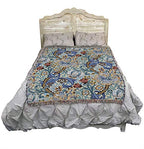 Pure Country Weavers William Morris Golden Lily Blue Blanket - Arts & Crafts - Gift Tapestry Throw Woven from Cotton - Made in the USA (72x54) - color: Blue, size: Large