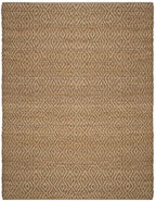 SAFAVIEH Area Rug 8x10 - Natural Fiber Collection - Large - Natural & Red, Handmade Jute, Ideal for Living Room, Bedroom, Dining Space (NF873A) - size: 8' x 10' (Rectangular)