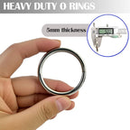 Ewparts Metal Rings 2 inch for Plant Hangers Welded Steel Silver Macrame Rings Aros de Metal para Macrame 10 Pack 60mm 5mm Thick Heavy Duty Small Welded O Rings 2 inch O Rings for Craft
