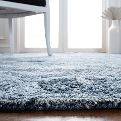 SAFAVIEH Marquee Collection Accent Rug - 2' x 3', Blue & Grey, Handmade Mandala Medallion Wool, Ideal for High Traffic Areas in Entryway, Living Room, Bedroom (MRQ110N) - color: Blue/Grey, size: 2' x 3' (Rectangular)
