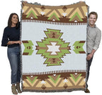 Pure Country Weavers Dust Bowl - Western Tapestry Throw Blanket Woven from Cotton - Made in The USA (72x54) - color: Dust Bowl