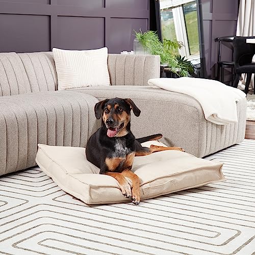South Pine Porch Mila Square Tufted Pillow Style Dog Bed, Cream, Medium (32" x 32") - color: Cream, size: Medium (32" x 32")