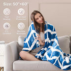 VENTIMI Electric Blanket Heated Throw, 50" x 60" Heated Blanket with 5 Heat Levels & 3 Hours Auto Off, Fast Heating Blankets with ETL & FCC Certification, Navy - color: Navy, size: Throw
