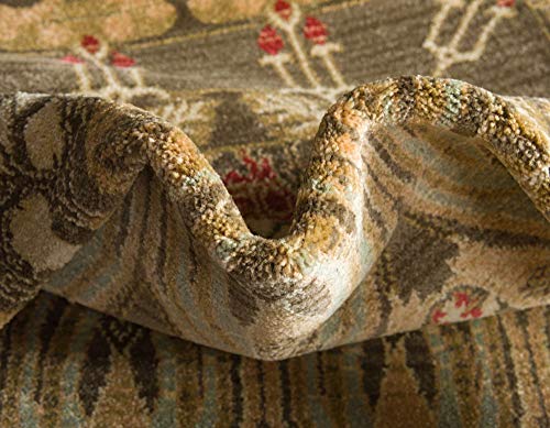 Unique Loom Edinburgh Collection Area Rug - Canmore (7' 1" x 10' Rectangle, Brown/ Light Blue) - color: Brown/Light Blue, size: 7'1" x 10' (Rectangular)