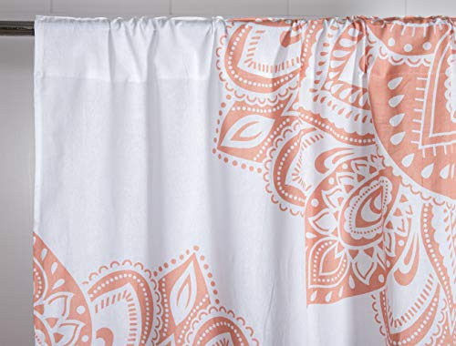 Popular Handicrafts Indian Hippie Bohemian Beautiful Passion Ombre Color Mandala Curtain Panels Rose Gold - color: Rose Gold_f, size: 38"W x 83"L (Pack of 2)