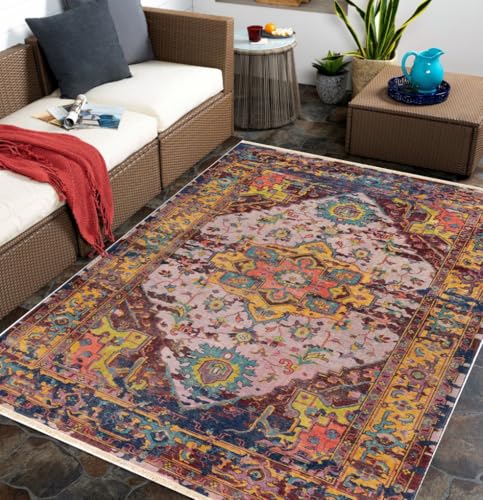 Brown Yellow Boho Tribal 2x3 Area Rug for Living Room Bedroom Diningroom Office Playroom Large Carpet Ultra Washable Non Sheddining Kitchen Hallway Laundry Room Indoor Rugs - color: D, size: 2x3ft