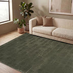 Revival Rugs Shell 8'x10' Area Rugs for Living Room Bedroom Dining Room - Washable, 100% Recycled, Oeko-TEX Certified, Modern, Medium Pile, Green - color: Green, size: 7'10" x 10' (Rectangular)
