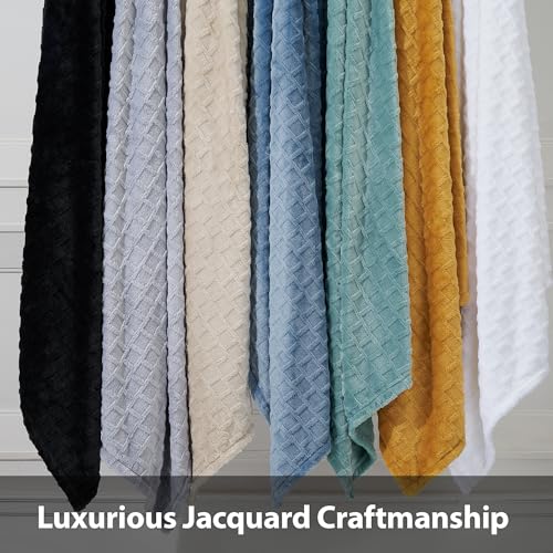 Velvet Plush Jacquard Tile Throw Blanket for Couch - Buttery Soft, Cozy Throw, for Women (Sand, 50" x 60") - color: Sand