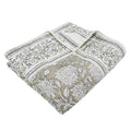 Levtex Home - Adare Taupe - Throw - Bordered Floral - Taupe, Grey and Cream -Quilted Throw (50x60in.) - Cotton - color: Taupe