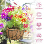 Riare 6 Pack 12 Inch Round Coco Liners Replacement, 100% Natural Coconut Coir Liners for Hanging Baskets, Garden Flower Vegetables Planter Pot, Window Box, Fence, Decks - size: 12inch