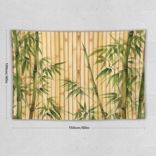 HZOHNAGO Bamboo Tapestry Chinese Style Green Leaves Printed Wall Tapestry Painting Wall Hanging for Bedroom Living Room Dorm 60" W x 40" H - color: Bamboo-6, size: 60"L x 40"W