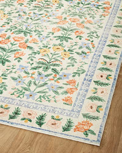 Loloi Rifle Paper Co. Eden Collection EDE-02 Mughal Garden Cream 3'-6" x 5'-6" Accent Rug feat. CloudPile™ - color: Mughal Garden Cream, size: 3'6" x 5'6" (Rectangular)