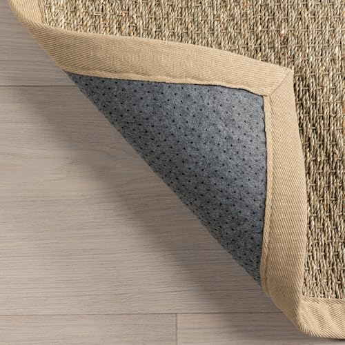 Nuloom Elijah Beige/Natural, 2'6" x 10', Basketweave, Seagrass, Soft and Textured, High Traffic, Stain Resistant, Easy Clean, Durable Runner for Bedroom, Living Room, Dining, Den, Foyer, Entryway - color: Beige, size: 2'6" x 10' (Rectangular)