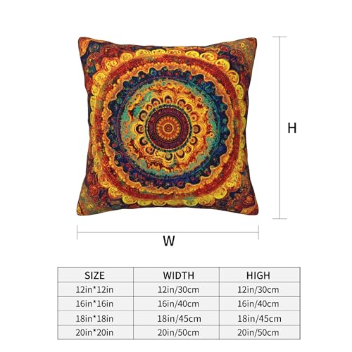 Bohemian MandalaThrow Pillow Covers 18 X 18 Inch Set of 4 Decorative Cushion Cover Home Decor for Sofa Chair Couch Bedroom Living Room - color: Bohemian
