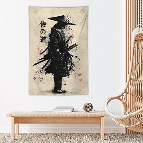 JOKIMAL Japanese Samurai Art Tapestry Poster Wall Art Wall DecorApartmentHome Dorm Wall Decorations for Living Room Bedroom Tapestries 40" x60'' - color: Samurai 3