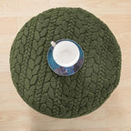 Asuprui 20x14 Inch Unstuffed Ottoman Pouf Cover – Lightweight Foot Rest, Floor Bean Bag Chair, Storage Pouf for Living Room, Bedroom & Balcony (Filler Not Included) (Green) - color: Green