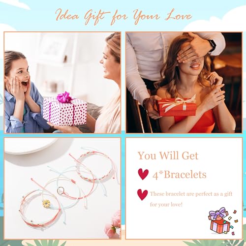 choice of all String Bracelets for Women Boho Wave Surfer Beach Wear Cute Bracelets Set Summer Friendship Jewelry Accessories Beach Stuff - color: A2:orange beach surfer bracelets