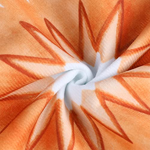 Bonhause Boho Outdoor Pillow Covers 18x18 Inch Set of 4 Orange Mandala Decorative Throw Pillow Cases Soft Velvet for Sofa Couch Garden Bedroom Home Decor - color: Orange & Blue, size: 18" x 18" (Pack of 4)