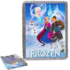 Disney Frozen Woven Throw Blanket Bundle - Anna Elsa Blanket, Bookmark, Tattoos, and More for Kids | Disney Frozen Decoration 48" x 60"
