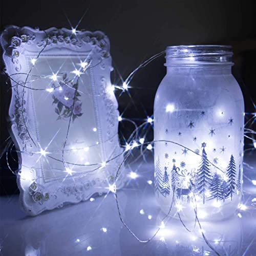 Ineximun 24 Pack LED Fairy Lights Battery Operated 7Ft 20Led Warm White Mini String Lights Waterproof Christmas Lights for Mason Jars Bedroom DIY Party Wedding Multi-Colored - color: Multicolor