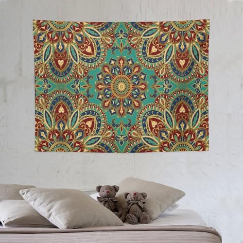 KANEPE Colorful Mandala Tapestry Retro Mandalas Flower Pattern Wall Hanging Tapestries Home Decor for Living Room Bedroom Apartments Farmhouse Dorm,40inx30in (102×76cm)【Small】 - color: Boho-9, size: 40Wx30L