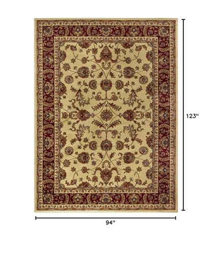 8x10 Area Rug for Living Room, Dining Room, Bedroom, Entryway | Alfombras para Salas | Large Rugs for Indoor | Traditional, Oriental | Ivory 7'10'' x 10'3'' - color: Ivory - Sariya, size: 7'10" x 10'3" (Rectangular)