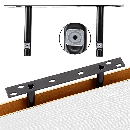 Fixwal White Shelves for Wall, 15.7in Rustic Wood Finish Floating Wall Shelves Set of 4, Shelves for Wall Decor, with Invisible Brackets for Bathroom, Living Room,Bedroom and Kitchen - color: White, size: 15.7in