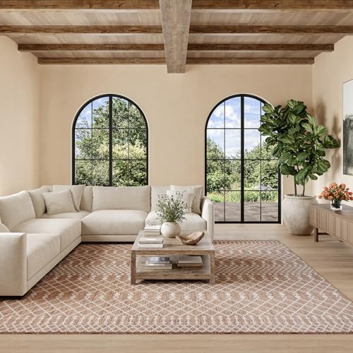 Nourison Home Positano Beige 8' x Square Area Rug - Easy Clean, Non Shedding, Bed Room, Living Room, Dining Room, Kitchen (8' x Square) - color: Beige, size: 8' x 8' (Square)