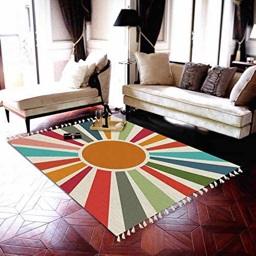 Boho Rug Multicolored Powder pigments Background Selective Focus Area Rug Carpet Patio Rug Hallway Runner Rug Mat Pad Minimalist Home Decor for Living Room Bedroom Indoor Outdoor, 90x150cm - color: Multi6, size: 90x150cm
