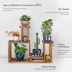 Plant Stand for multiple Plants Stands Indoor Outdoor Flower Pot Stand 5 Tiers Flower Shelf Rack Plants Stands for Patio Balcony Living Room （Upgrade 2 in 1 ）