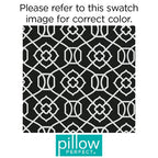 Pillow Perfect Trellis Indoor/Outdoor Tufted Wicker Chair Pad With Ties, 2 Count, 18.5 x 19, Black Kirkland Black - color: Black Kirkland Black