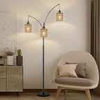 Small Rattan Lamp Shade Boho Shades Replacement H5.9''xΦ4.7'' Shades Ceiling Fan Light Covers Cylinder Woven Lampshade for Floor Lamps Pendant Light Chandelier Wall Sconces Light Fixture