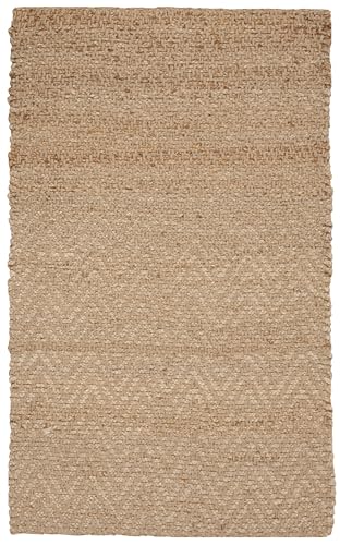 SAFAVIEH Natural Fiber Collection Accent Rug - 3' x 5', Natural, Handmade Farmhouse Fringe Jute, Ideal for High Traffic Areas in Entryway, Living Room, Bedroom (NF731A) - size: 3' x 5' (Rectangular)