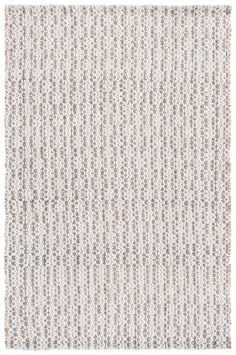 SAFAVIEH Area Rug 4x6 - Natural Fiber Collection - Natural & Blue, Handmade Jute & Wool, Ideal for Living Room, Bedroom, Dining Space (NFB225N) - color: Natural/Blue, size: 4' x 6' (Rectangular)