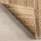nuLOOM 2x6 Rigo Jute Hand Woven Area Rug, Natural, Solid Farmhouse Design, Natural Fiber, For Bedroom, Living Room, Dining Room, Hallway, Office, Kitchen, Entryway - color: Natural, size: 2'6" x 6' (Rectangular)