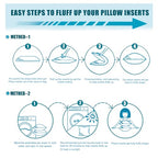 Siluvia 24x24 Pillow Inserts Set of 2 Square Throw 24 Euro Pillows with 100% Cotton Cover for Sofa, Couch, and Bed - White - size: 24x24 Inch (Pack of 2)