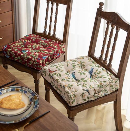 Meditation Floor Pillow Square Floor Seat Pillows Cushions with Handle Bohemian Thicken Chair Pad Yoga Living Room Balcony Outdoor Tatami (Beige) - color: Beige