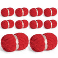 10 Pack Jumbo Chenille Yarn for Crocheting, #10 Super Bulky Baby Soft Yarn for Hand Knitting, 220 yds /70.5 oz Fluffy Chunky Knit Throw Blanket Yarn (Red) - color: 10 Red