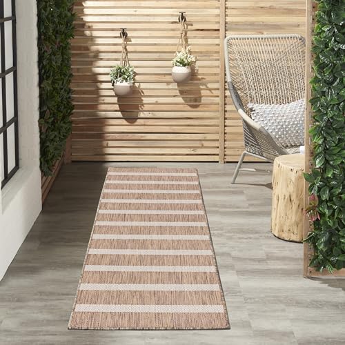 Nourison Home Positano Jute Ivory 2' x 6' Area Rug - Easy Clean, Non Shedding, Bed Room, Living Room, Dining Room, Kitchen (6' Runner) - color: Jute Ivory, size: 2' x 6' (Runner)