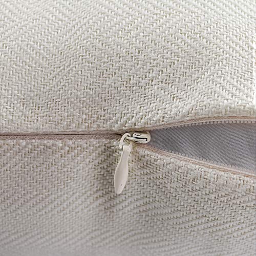 AmHoo Pack of 2 Farmhouse Linen Throw Pillow Cover Cushion Stripe Decoration Buffalo Retro Pillowcase with Hidden Zipper for Sofa Bedroom Car 26 x 26 Inch Blue - color: Blue, size: 26" x 26" (Pack of 2)
