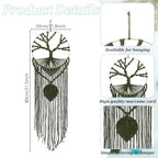ORIGACH DIY Macrame Tree of Life Wall Hanging Kit Handmade Tapestry Macrame Kit for Beginner Adults Macrame Wall Decor for Nursery Living Room, Dark Green