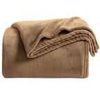 KMUSET Brown Throw Blanket Twin Size - Warm Cozy Soft Lightweight Blankets All Seasons Suitable 60 x 80 inches - color: Brown, size: Twin(60"x80")