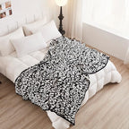 MH MYLUNE HOME Ultra Soft Leopard Throw Blanket (71x78 inches) Microfiber Blanket Plush Warm Reversible Cheetah Blanket Leopard Pattern Throw for Couch Bed Sofa, Black and White, 71"x78" - color: Leopard Black White, size: 71"x78" - 550 GSM